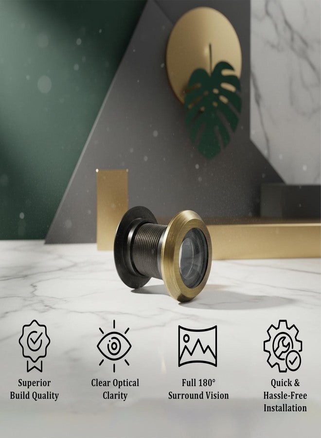 أتلانتيك عدسة رؤية واسعة الزاوية 180 درجة للباب الرئيسي من أتلانتيك | عدسة رؤية بلمسة نهائية عتيقة | عبوة من قطعة واحدة - Image 5